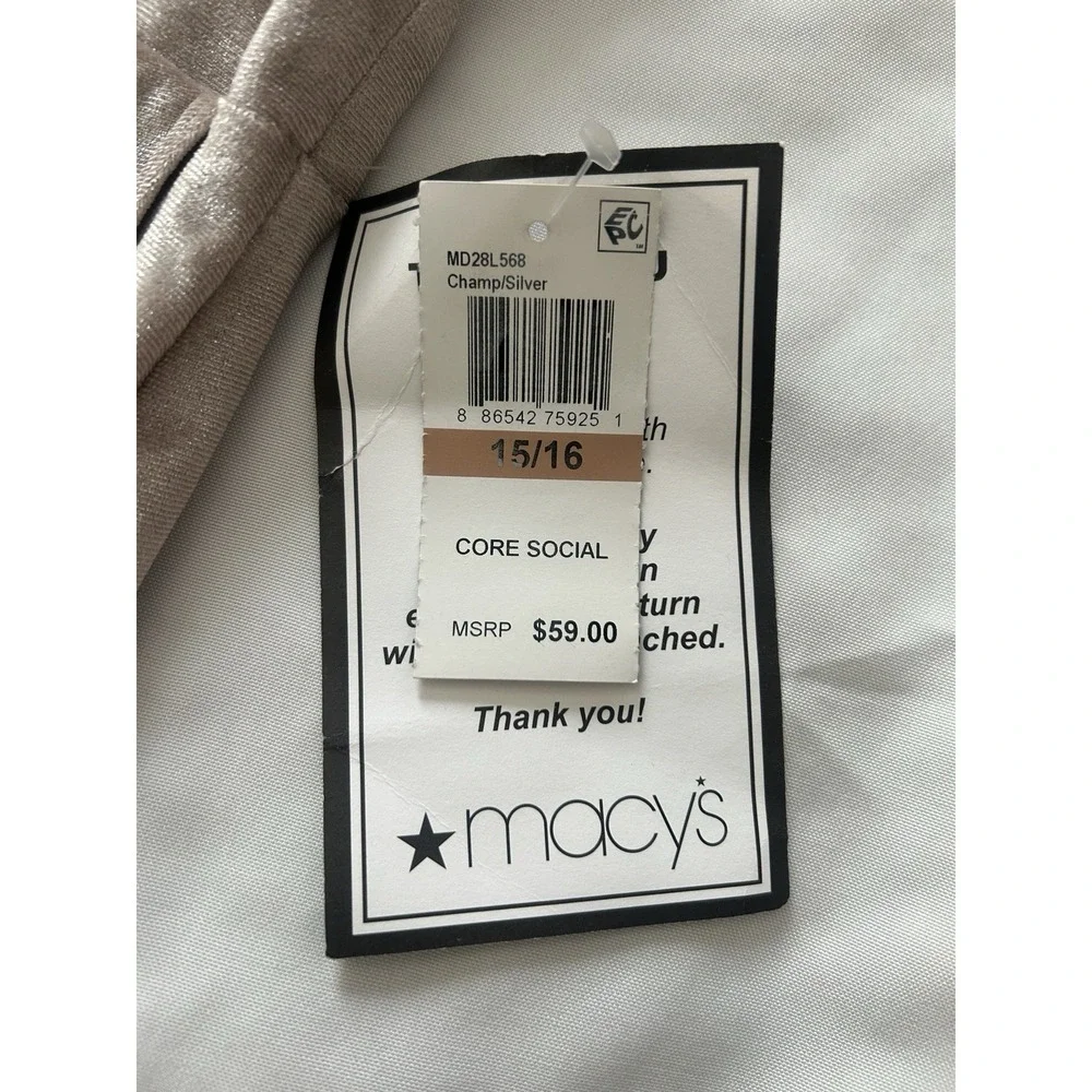 B. Darlin Champagne Velvet Beige Semi Wrap Cut Out Bodycon Midi Dress Sz 15/16 - Picture 4 of 10